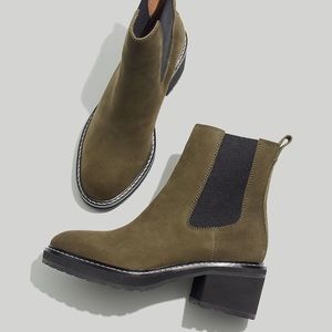 Made well Carina Platform Chelsea Boot in Cargo Green